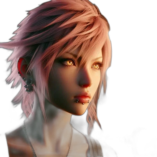 face, photorealistic, 3d render, concept art transparent PNG cut-out