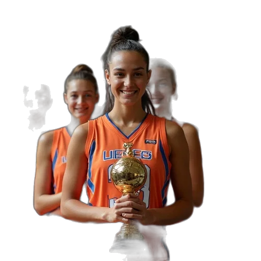 photorealistic, 3d render, girls, basketball transparent PNG cut-out