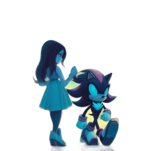 creature, robot, hair, dress transparent PNG cut-out