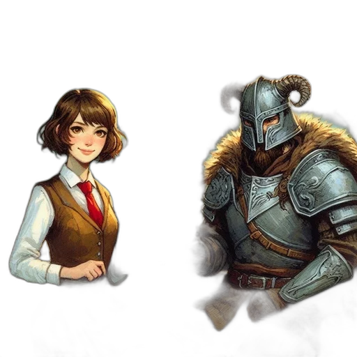 concept art, fantasy art, comic book art, pixel art transparent PNG cut-out