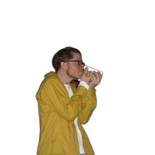 jacket, bottle, staff, creature transparent PNG cut-out