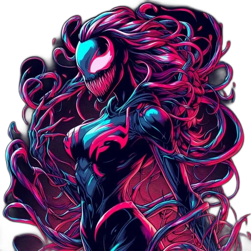 creature, mask, dress, hair transparent PNG cut-out