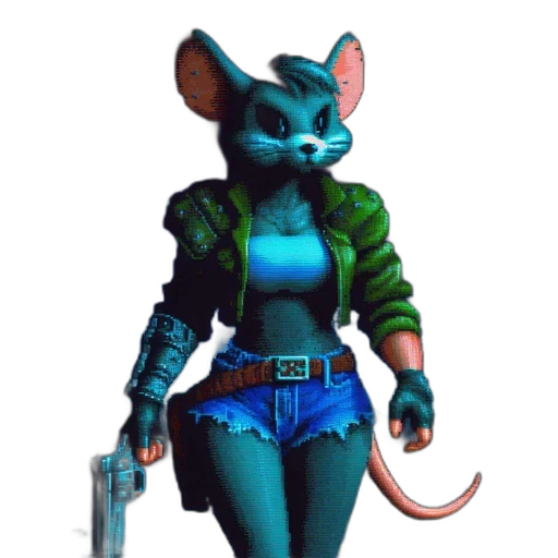 staff, jacket, animal, weapon transparent PNG cut-out