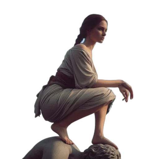 jewelry, dress, creature, staff transparent PNG cut-out