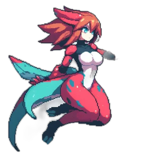 dress, dragon, staff, creature transparent PNG cut-out