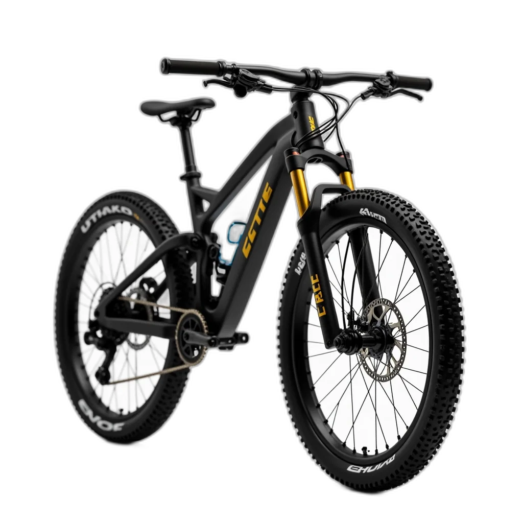 3d render, close-up, mountain, bike transparent PNG cut-out