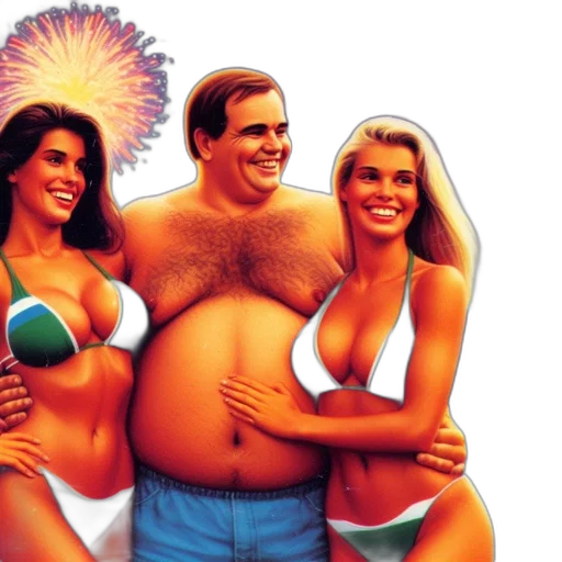 beach, three, people, including transparent PNG cut-out