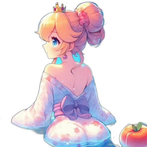 crown, dress, staff, watercolor transparent PNG cut-out