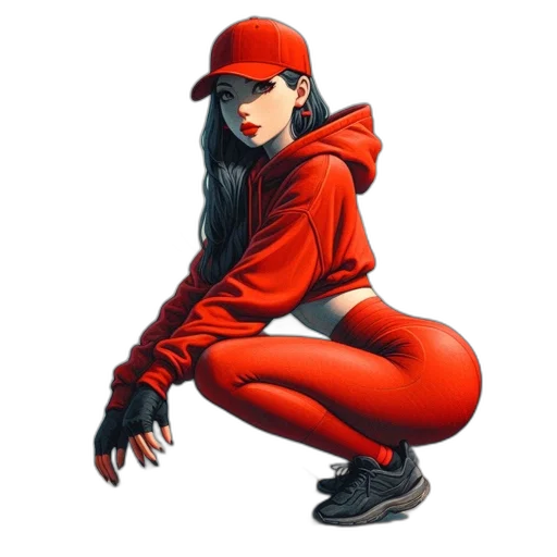 jacket, hat, comic book art, concept art transparent PNG cut-out