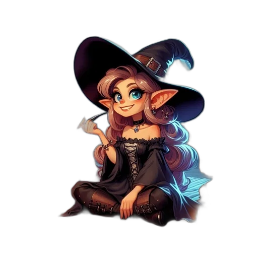 staff, hat, fantasy art, pixel art transparent PNG cut-out