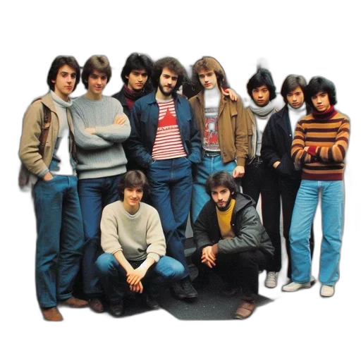 jacket, group, young, men transparent PNG cut-out