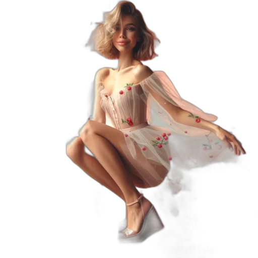 dress, 3d render, concept art, photorealistic transparent PNG cut-out