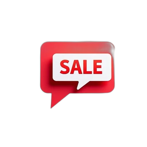 sale, banner, red, background transparent PNG cut-out