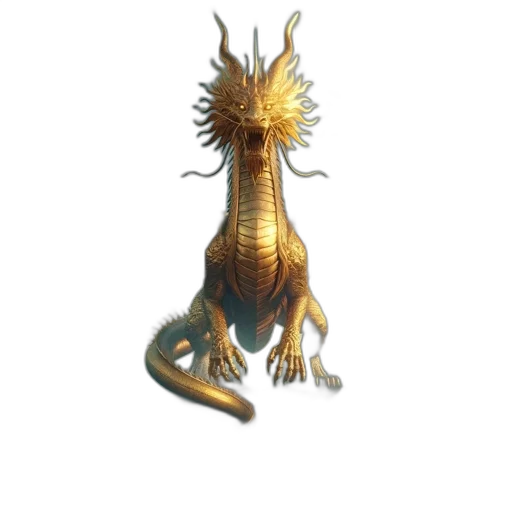 dragon, creature, staff, animal transparent PNG cut-out