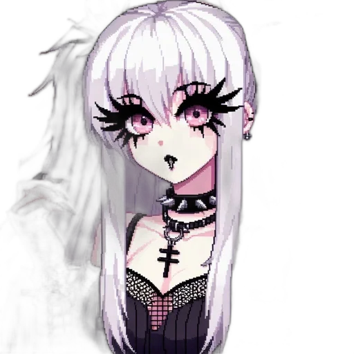 creature, hair, staff, face transparent PNG cut-out