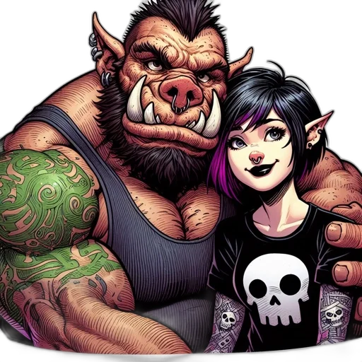 comic book art, concept art, fantasy art, cartoon transparent PNG cut-out