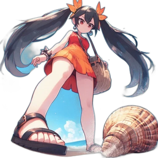 dress, crown, creature, shoes transparent PNG cut-out