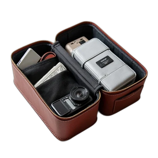 3d render, travel, organizer, multiple transparent PNG cut-out