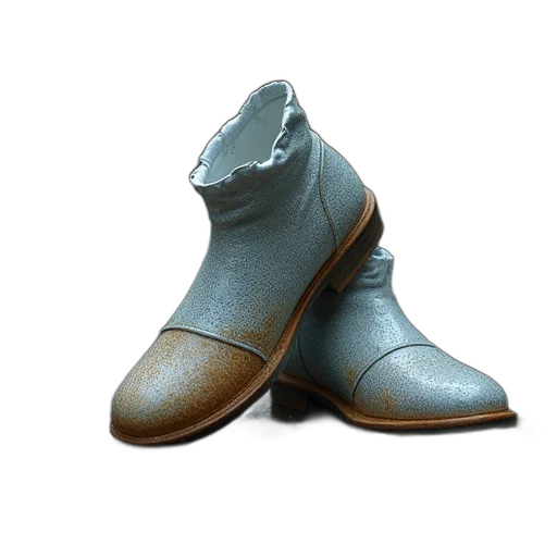 shoes, 3d render, photorealistic, blue transparent PNG cut-out