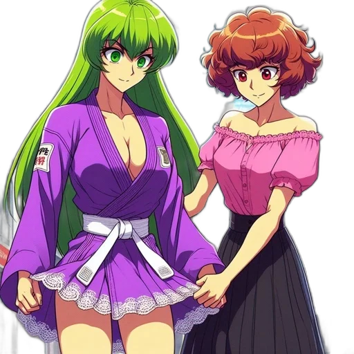 dress, anime, vaporwave, concept art transparent PNG cut-out
