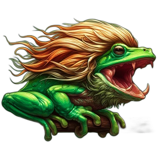dragon, creature, animal, hair transparent PNG cut-out
