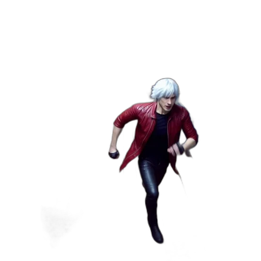 creature, jacket, staff, weapon transparent PNG cut-out