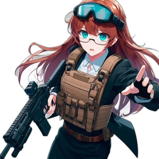 weapon, jacket, animal, staff transparent PNG cut-out