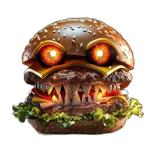 food, creature, face, animal transparent PNG cut-out