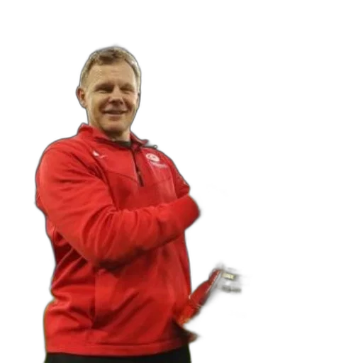 staff, jacket, man, red transparent PNG cut-out