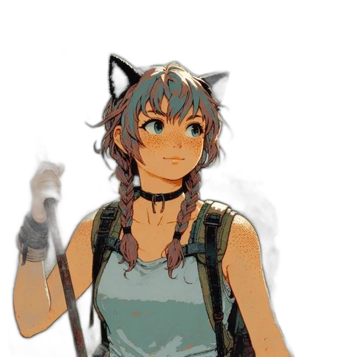staff, weapon, dress, animal transparent PNG cut-out