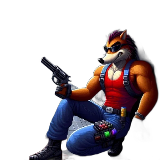 jacket, weapon, staff, animal transparent PNG cut-out