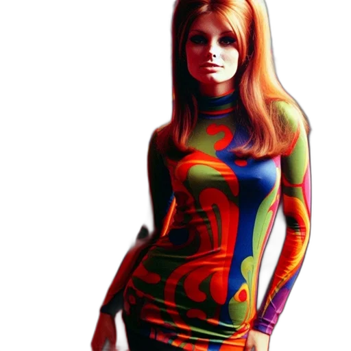 dress, robot, comic book art, cartoon transparent PNG cut-out