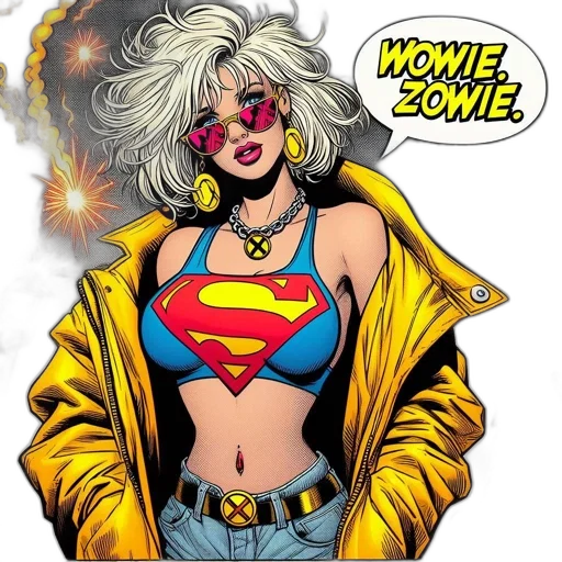 comic book art, concept art, illustration, features transparent PNG cut-out