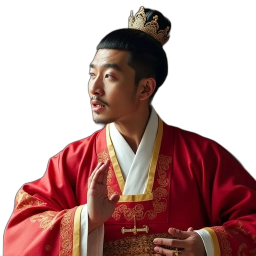 crown, staff, face, photorealistic transparent PNG cut-out