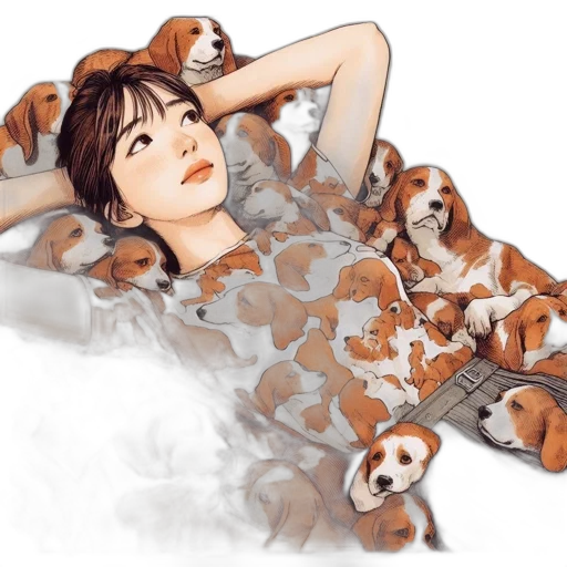 watercolor, photorealistic, concept art, cartoon transparent PNG cut-out