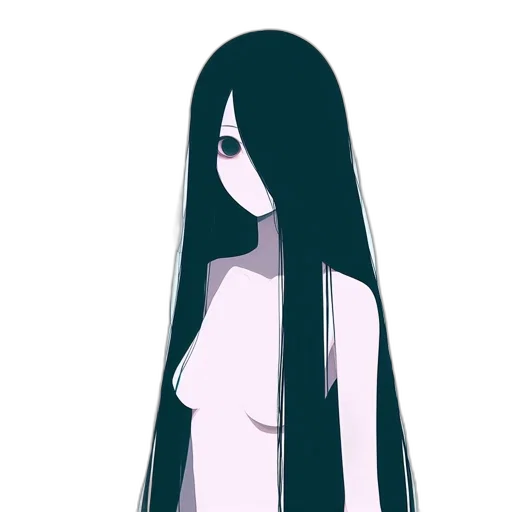 dress, hair, creature, mask transparent PNG cut-out