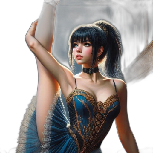 dress, dragon, jewelry, fantasy art transparent PNG cut-out