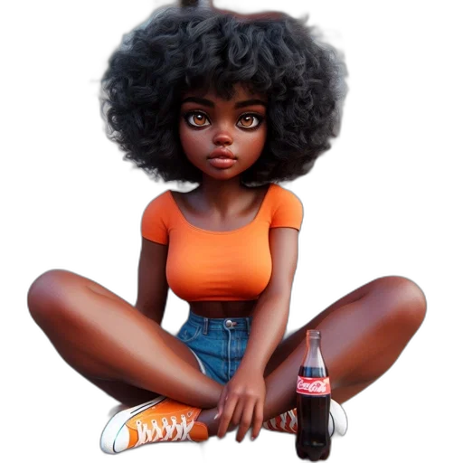 hair, concept art, cartoon, photorealistic transparent PNG cut-out