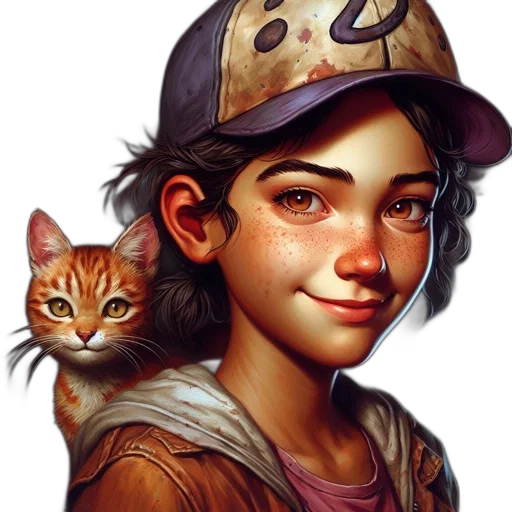 face, hat, animal, photorealistic transparent PNG cut-out