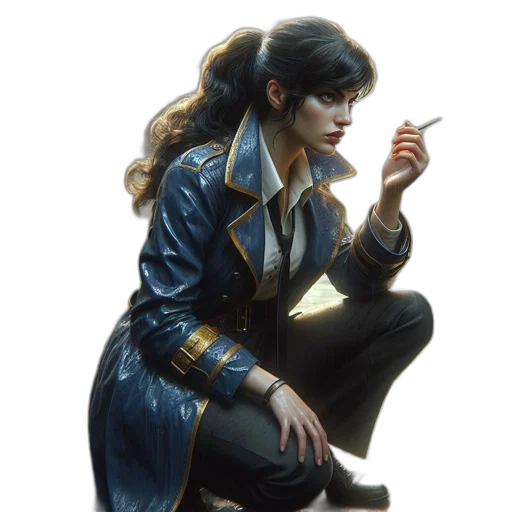 jacket, staff, concept art, fantasy art transparent PNG cut-out