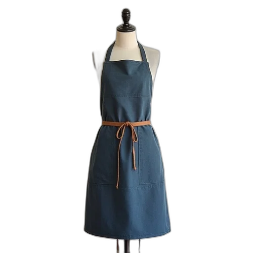 dress, blue, apron, hand transparent PNG cut-out
