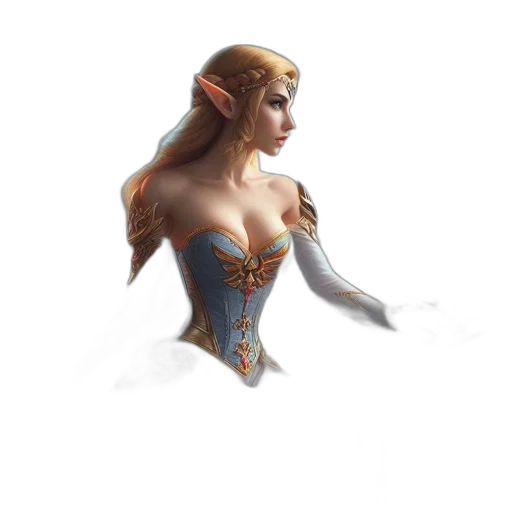 dress, crown, face, sword transparent PNG cut-out