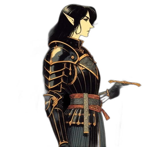 sword, jacket, staff, concept art transparent PNG cut-out