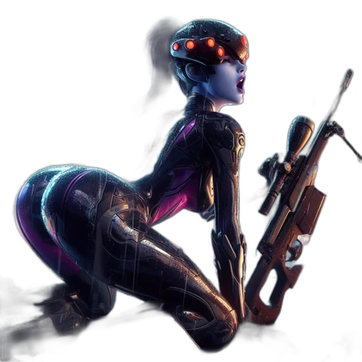 weapon, robot, cyberpunk, concept art transparent PNG cut-out