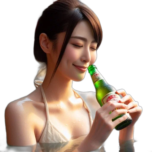bottle, jewelry, robot, photorealistic transparent PNG cut-out