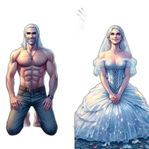 dress, concept art, fantasy art, comic book art transparent PNG cut-out
