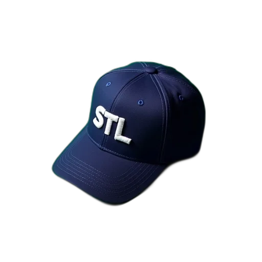 hat, staff, 3d render, navy transparent PNG cut-out