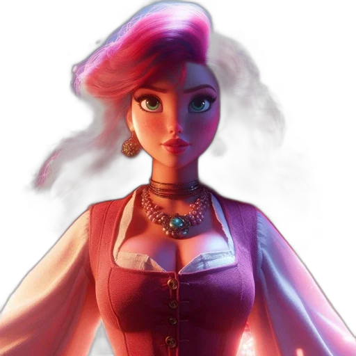 dress, face, jewelry, concept art transparent PNG cut-out