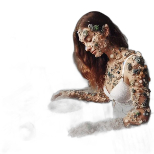 mask, creature, dress, jewelry transparent PNG cut-out