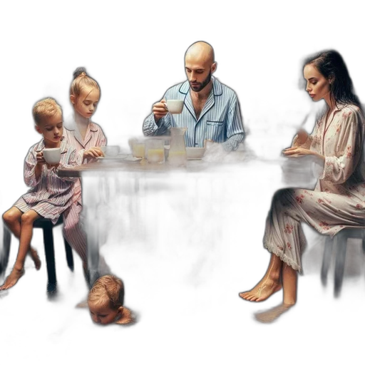 food, furniture, oil painting, photorealistic transparent PNG cut-out